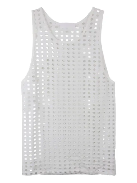 ALEXANDER DIGENOVA Laser Cut cotton tank top