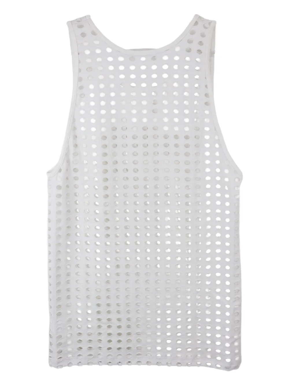 ALEXANDER DIGENOVA Laser Cut cotton tank top - Wit