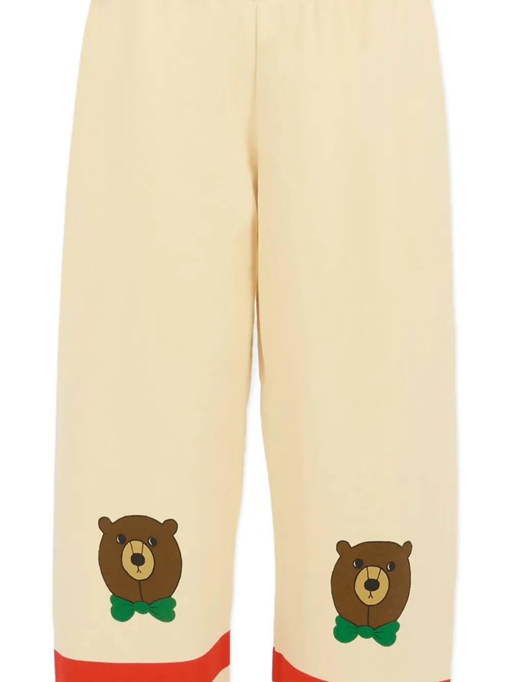 Mini Rodini Broek met geborduurde beer Beige