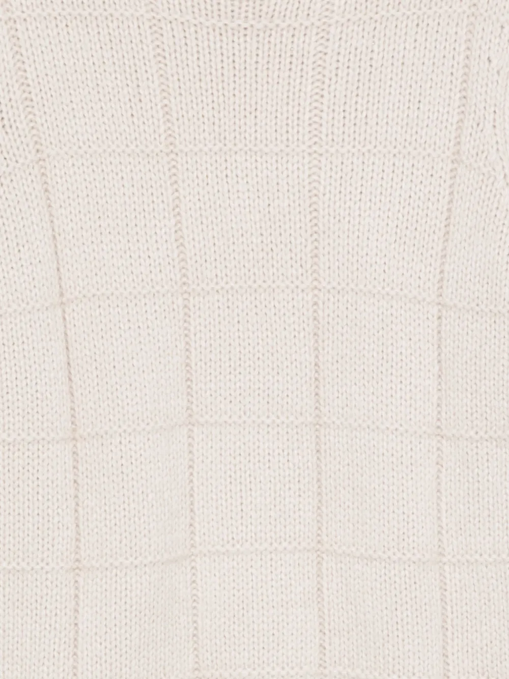 Iris Von Arnim Panelled Knitted Sweater In White