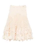 ZIMMERMANN floral-applique midi skirt - Neutrals