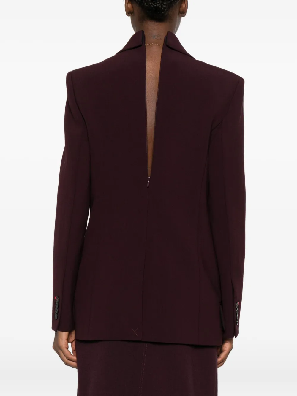 Victoria Beckham Wool-blend Blazer In Red