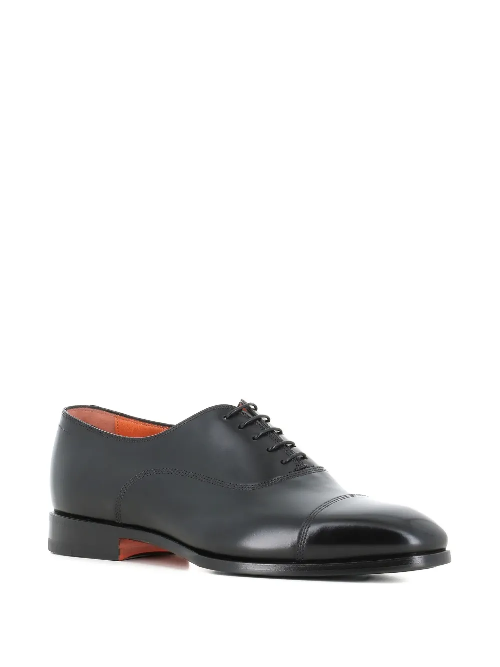 Santoni cap-toe lace-up oxford shoes Black