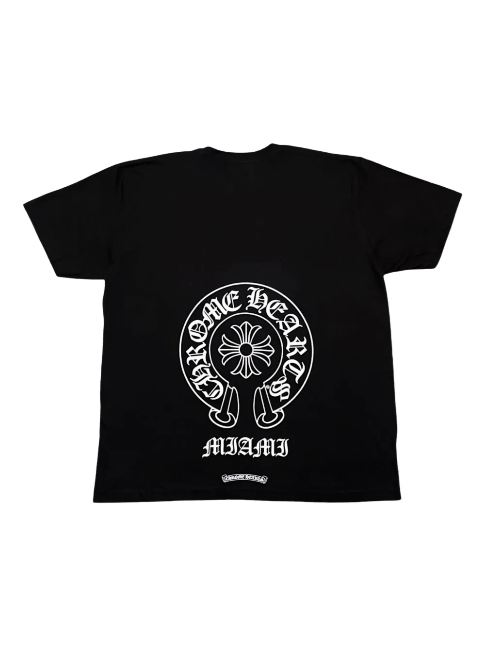 Chrome Hearts Miami Exclusive Horseshoe T-shirt met logo - Zwart