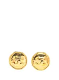 CHANEL Pre-Owned 1995 Gold Plated CC Octagon Clip on Earrings costume earrings