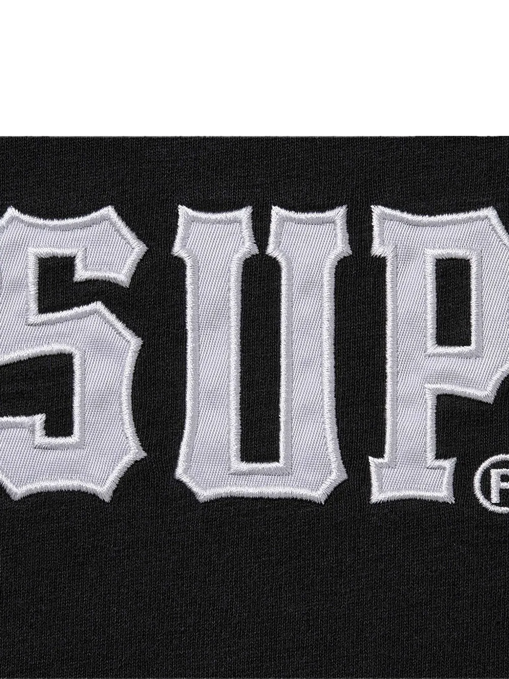 Supreme Twill T-shirt met applicatie - Zwart