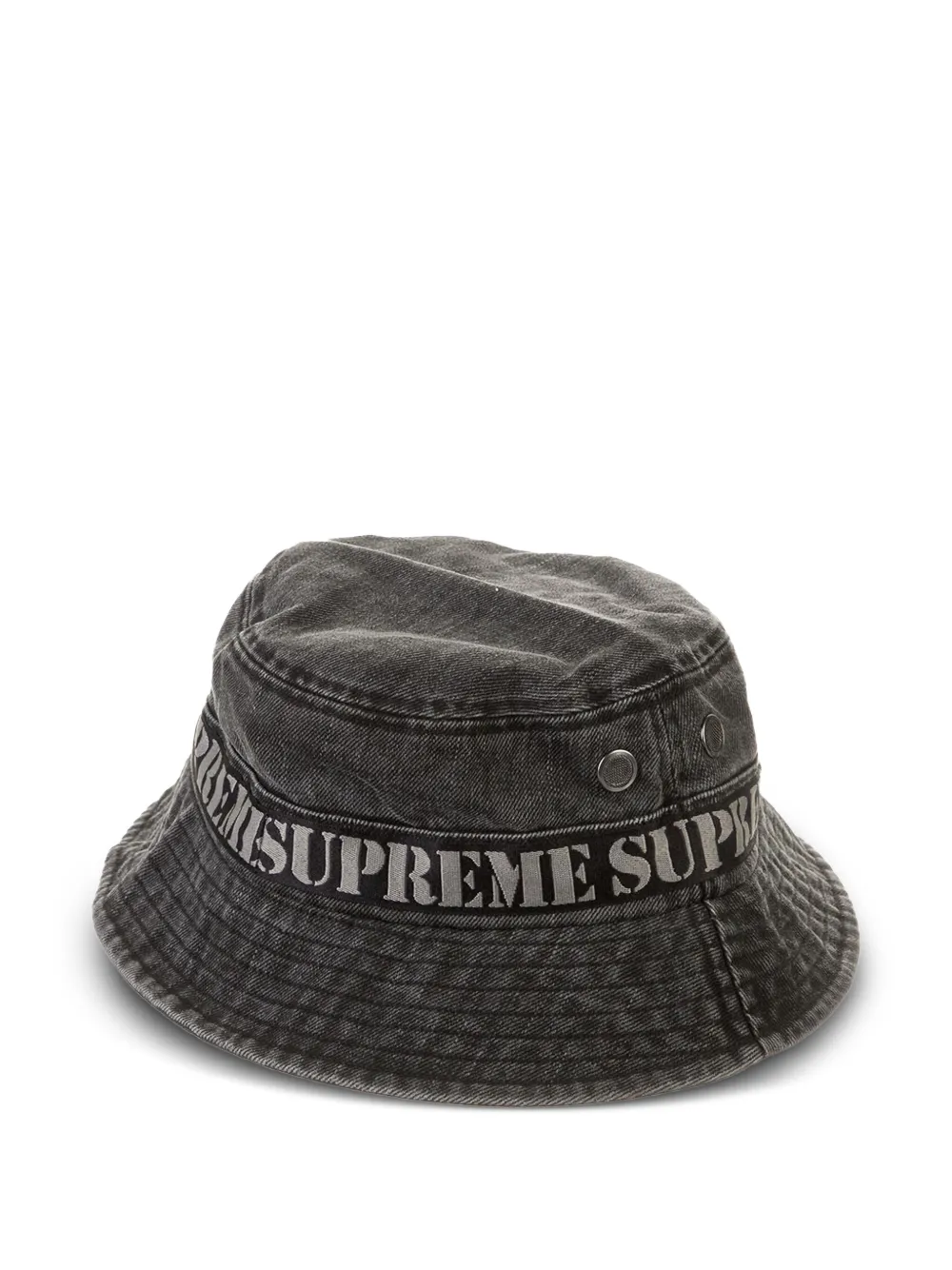 Supreme Boonie vissershoed met webbing-detail - Zwart