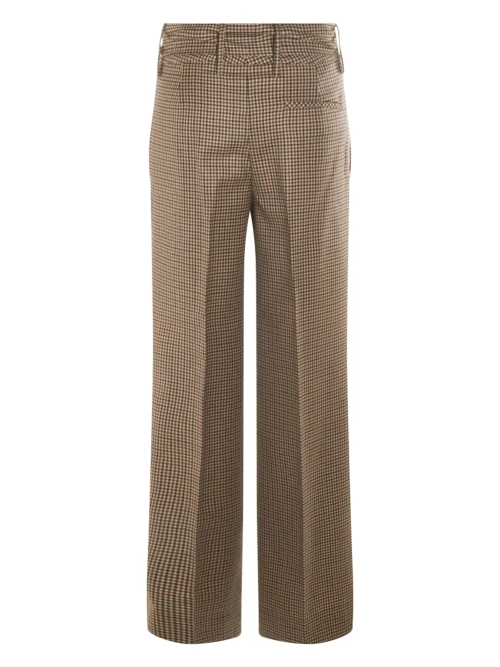 Incotex checked tie-waist trousers - Bruin