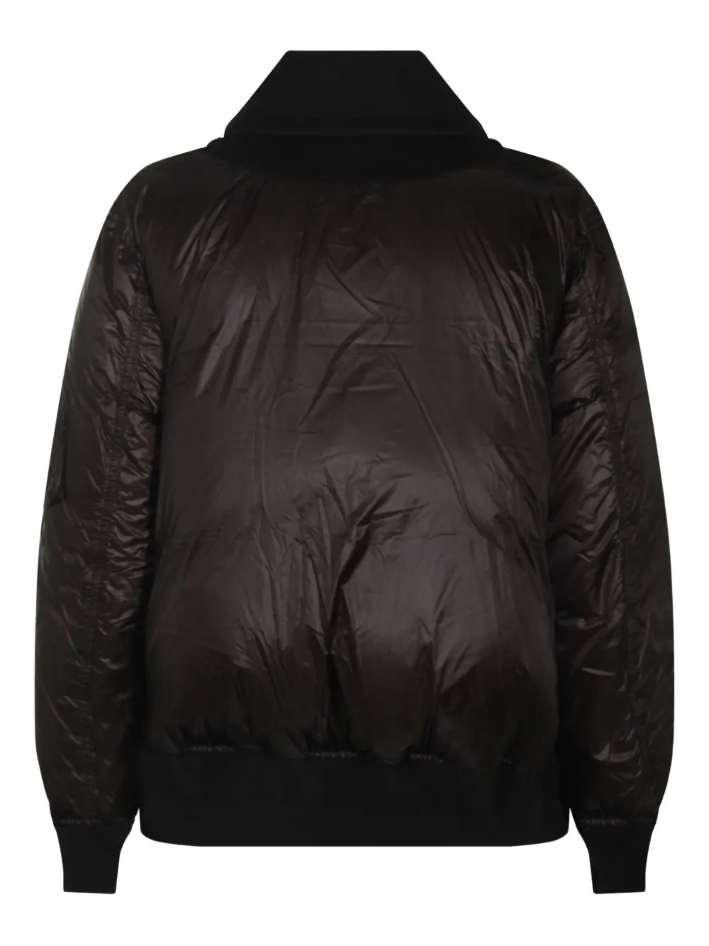 Sacai Double-breasted Down Outerwear Featuring Pockets In Brown