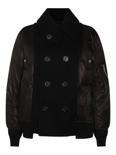 sacai chamarra capitonada con doble botonadura