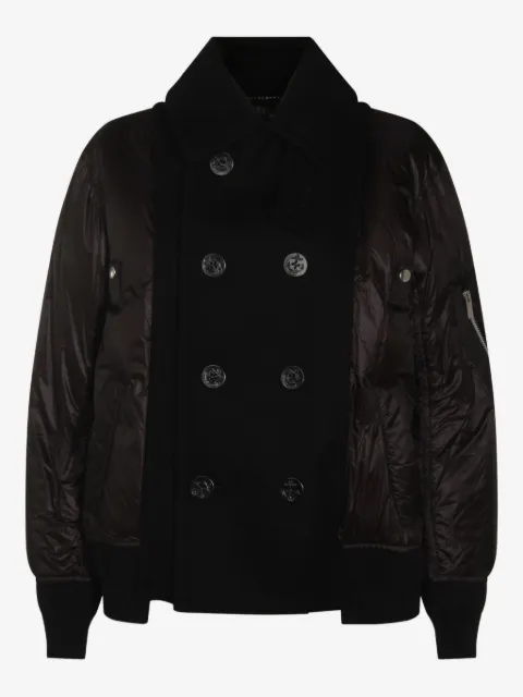 sacai double-breasted puffer jacket