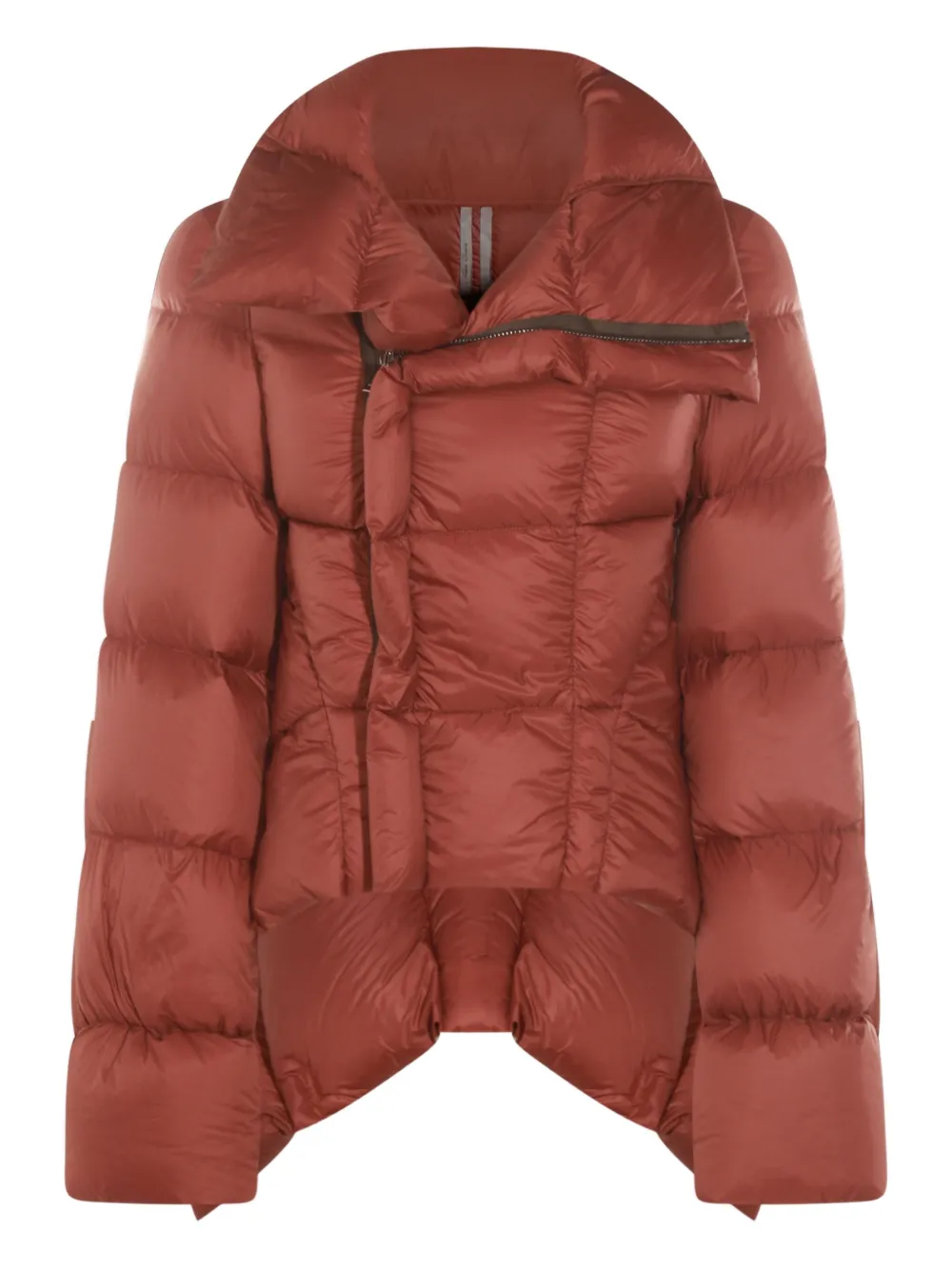 Rick Owens Naska asymmetric quilted jacket | Brown | Image 1