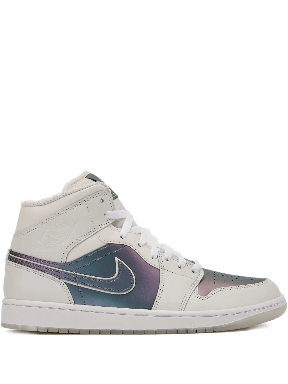 Jordan iridescent mid trainers White