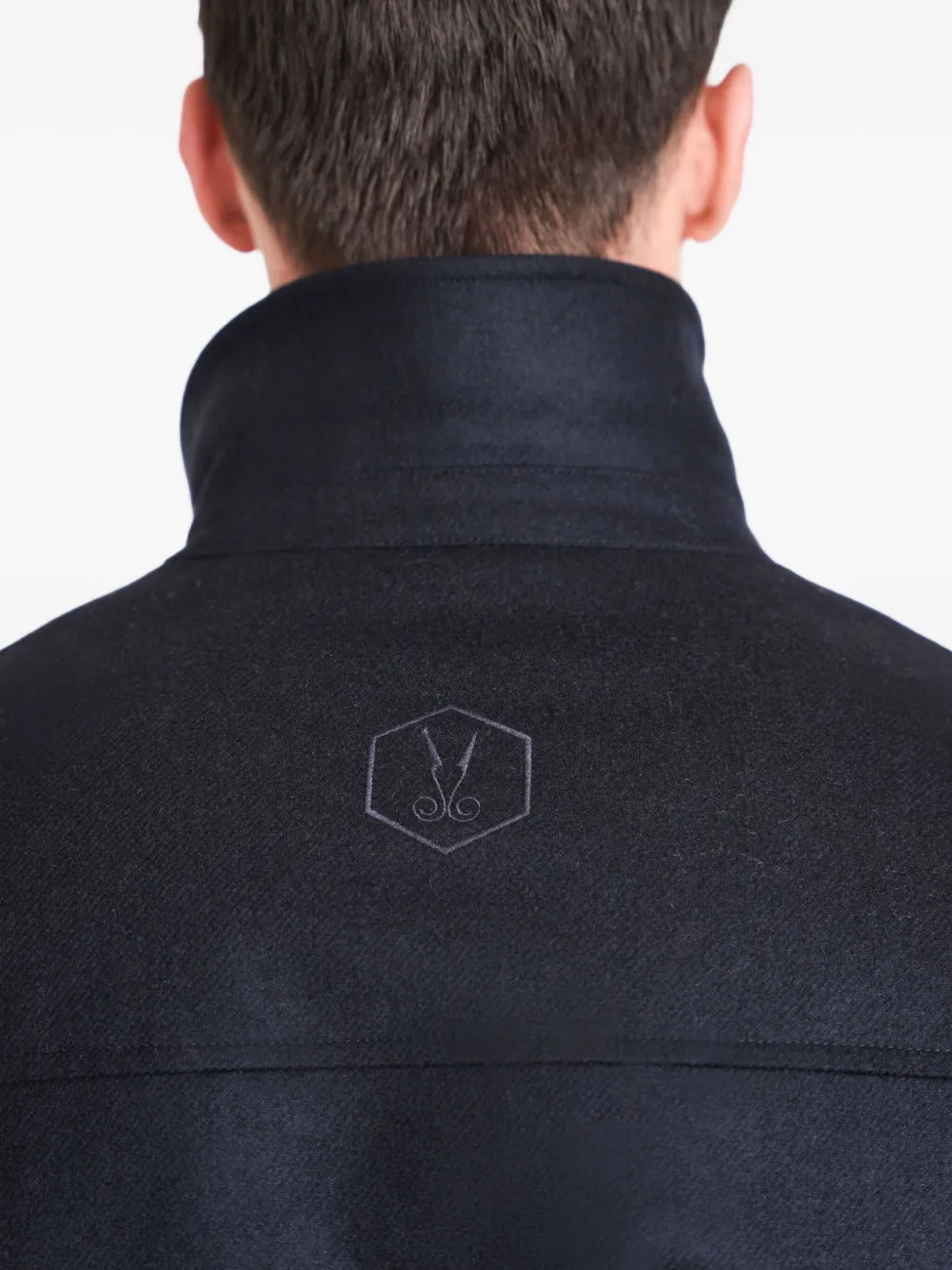 Norwegian Wool Flap-pocket Wool Jacket In Blue