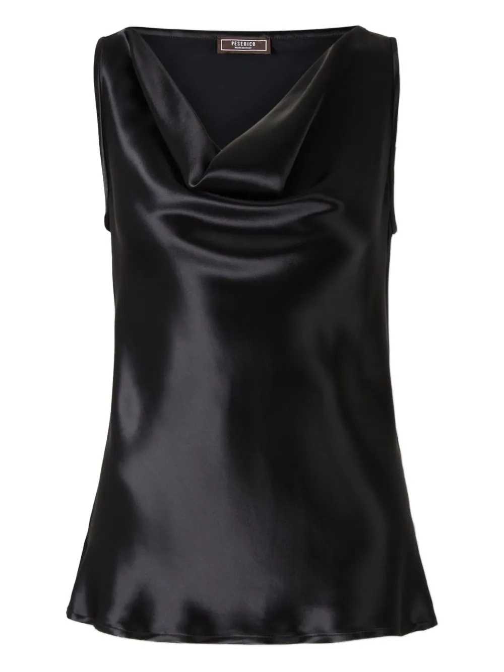 Peserico cowl-neck sleeveless top | Black | Image 1