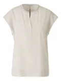 Peserico bead-embellished V-neck top - Neutrals
