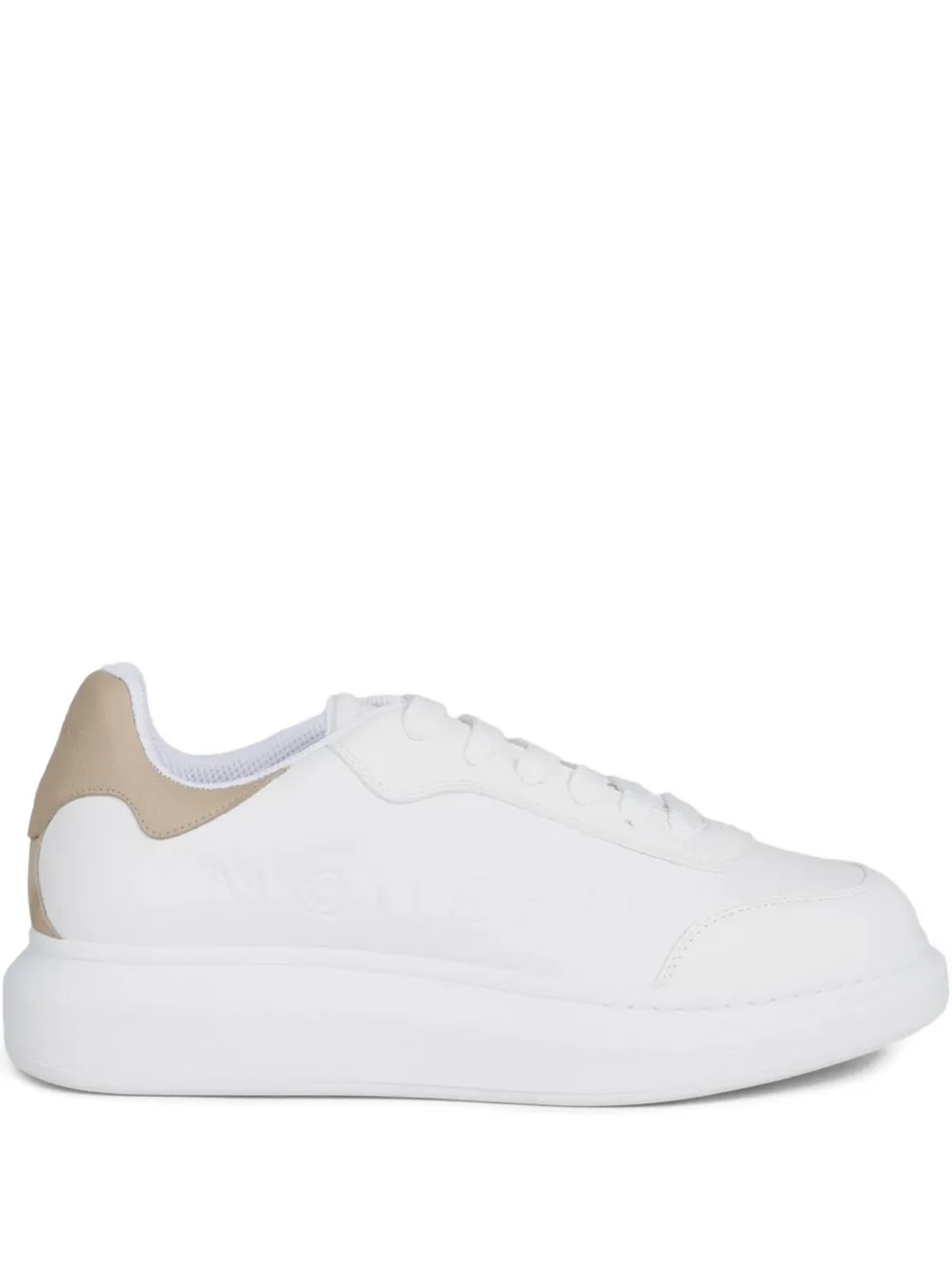 Alexander McQueen logo-embossed leather sneakers White