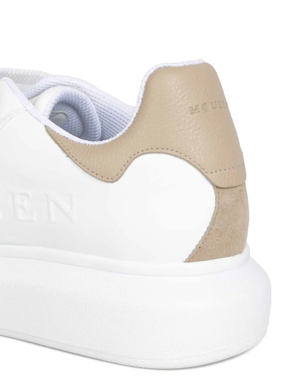 Alexander McQueen logo-embossed leather sneakers White