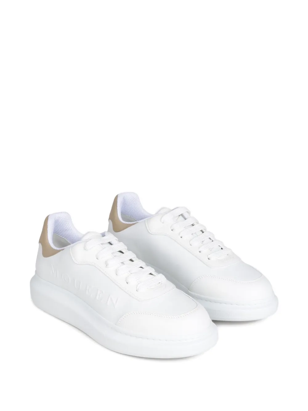 Alexander McQueen logo-embossed leather sneakers White
