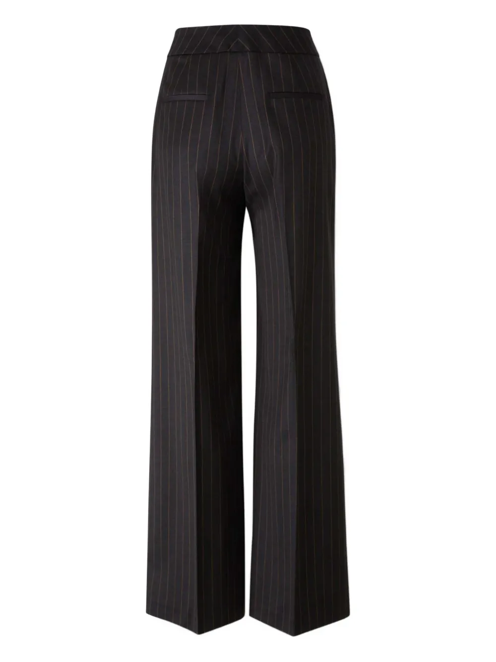 Peserico Flared broek met krijtstreep - Zwart