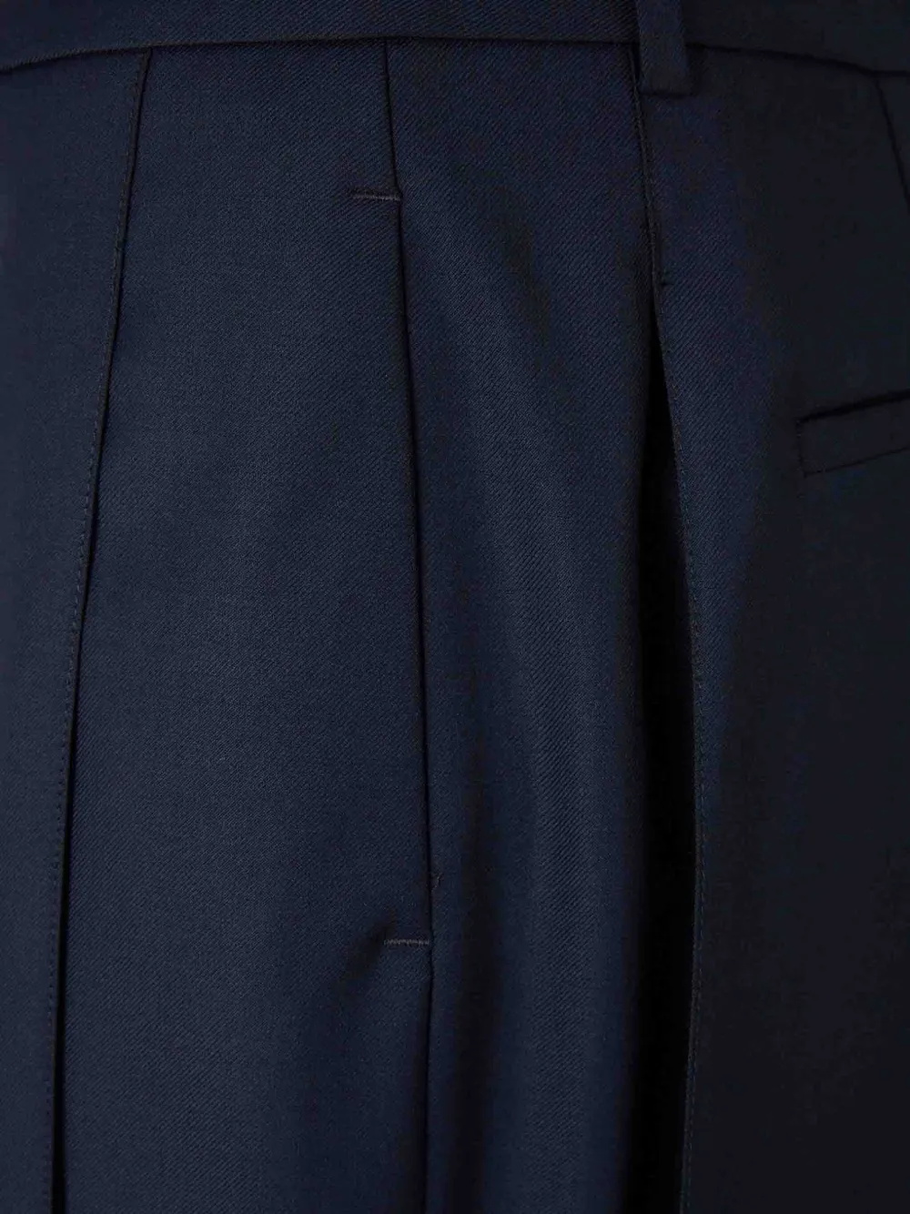 Peserico Plooibroek met wijde pijpen Blauw