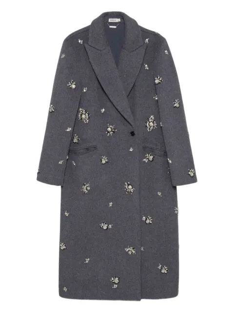 Simkhai crystal-embellished double-breasted coat