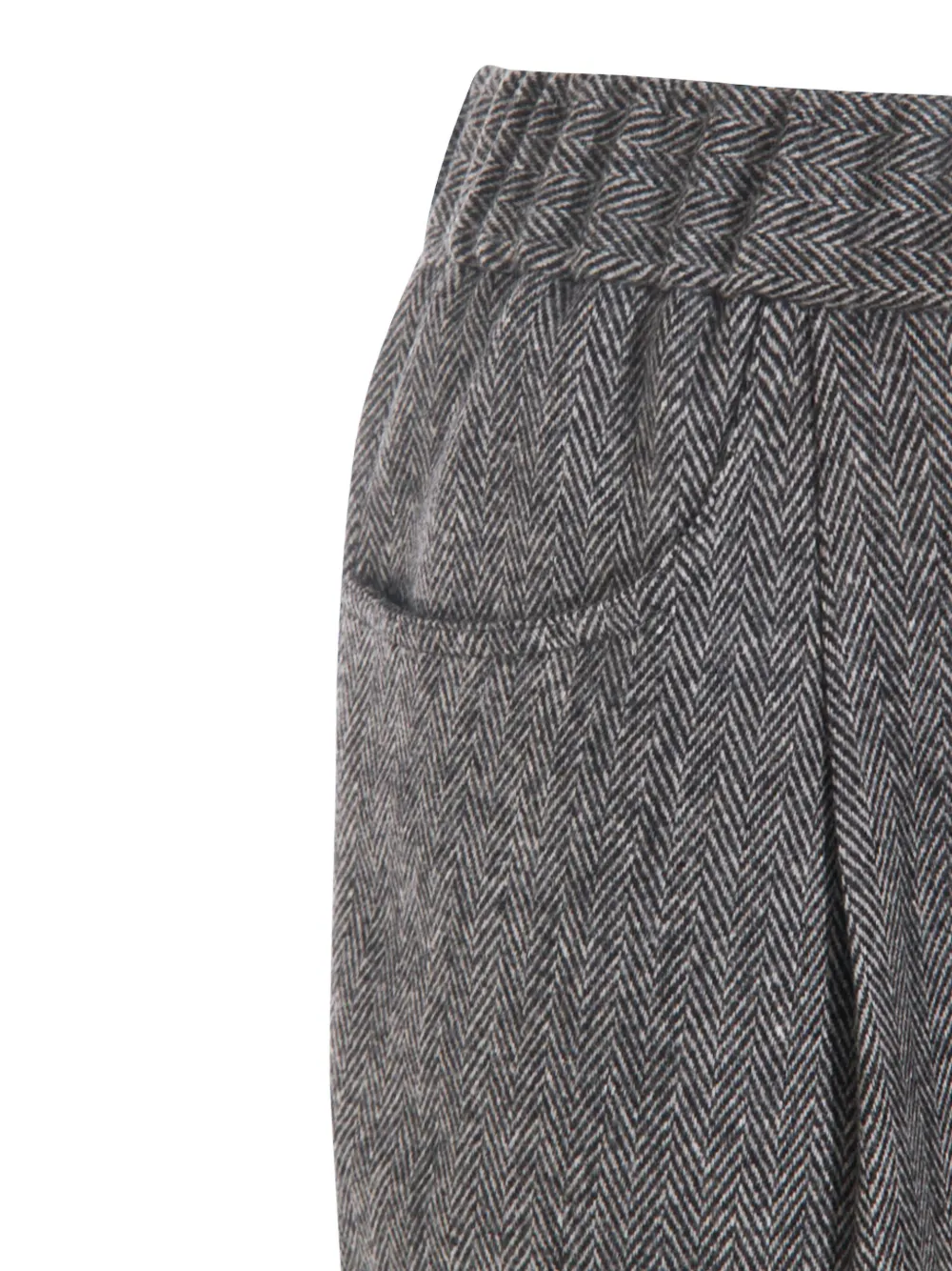 Antonelli Herringbone-pattern Trousers In Gray