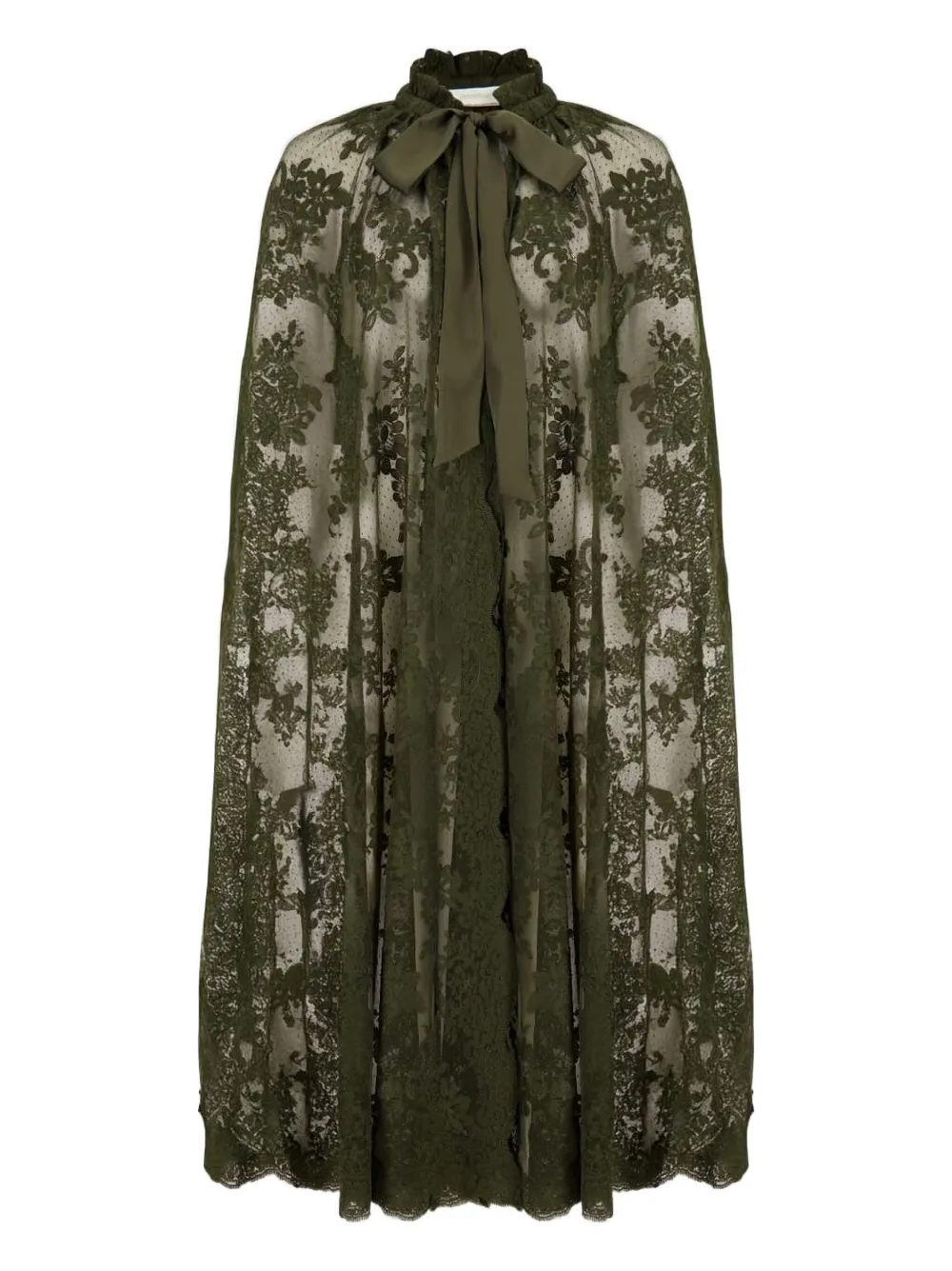 ZIMMERMANN lace high-neck cape | Green | Image 1