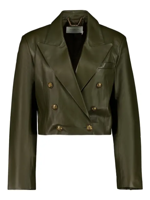 ZIMMERMANN double-breasted leather blazer