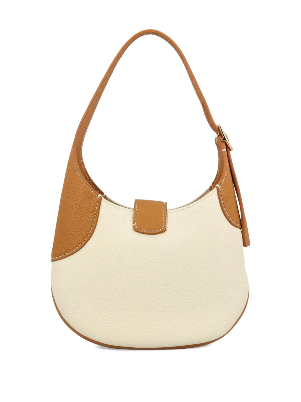 Loro Piana Tas van gehamerd leer met houtje-touwtje sluiting - Beige