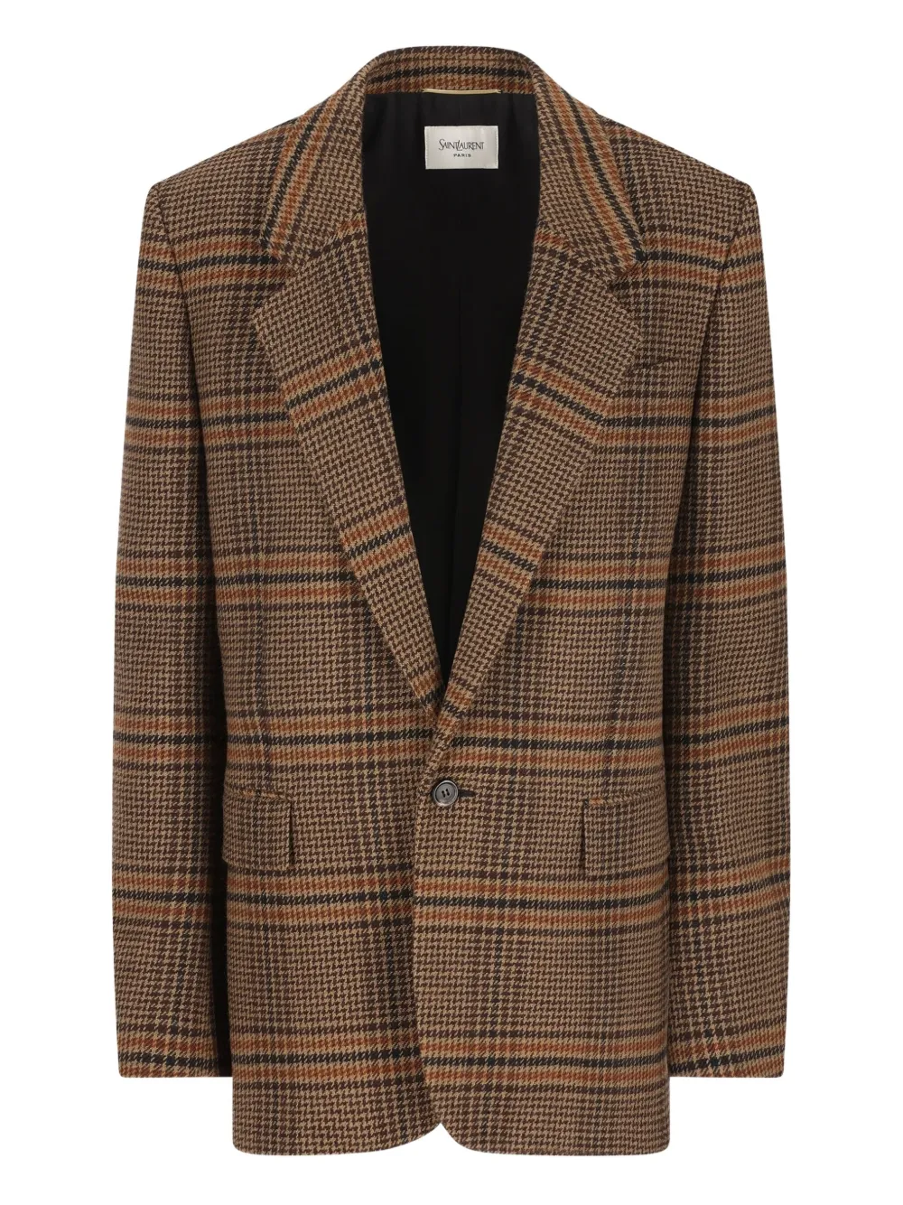 Saint Laurent houndstooth check blazer | Brown | Image 1