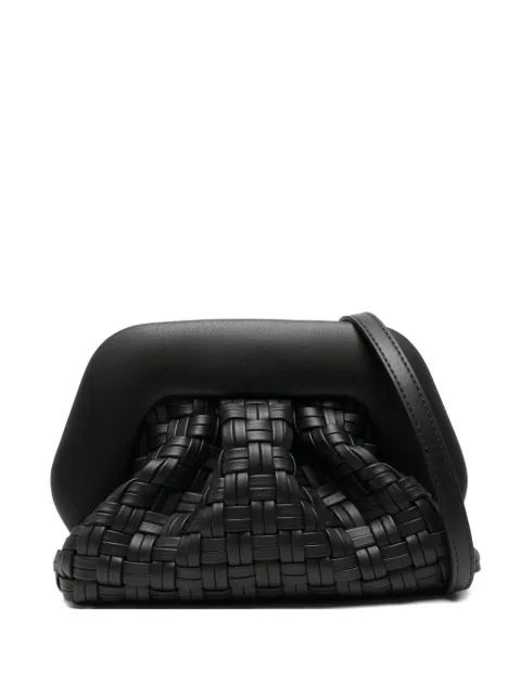Themoirè woven leather clutch bag