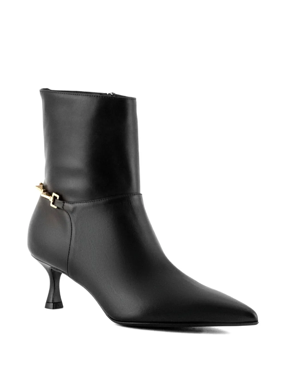 Sergio Levantesi 45mm metal-detail pointed-toe ankle boots Black