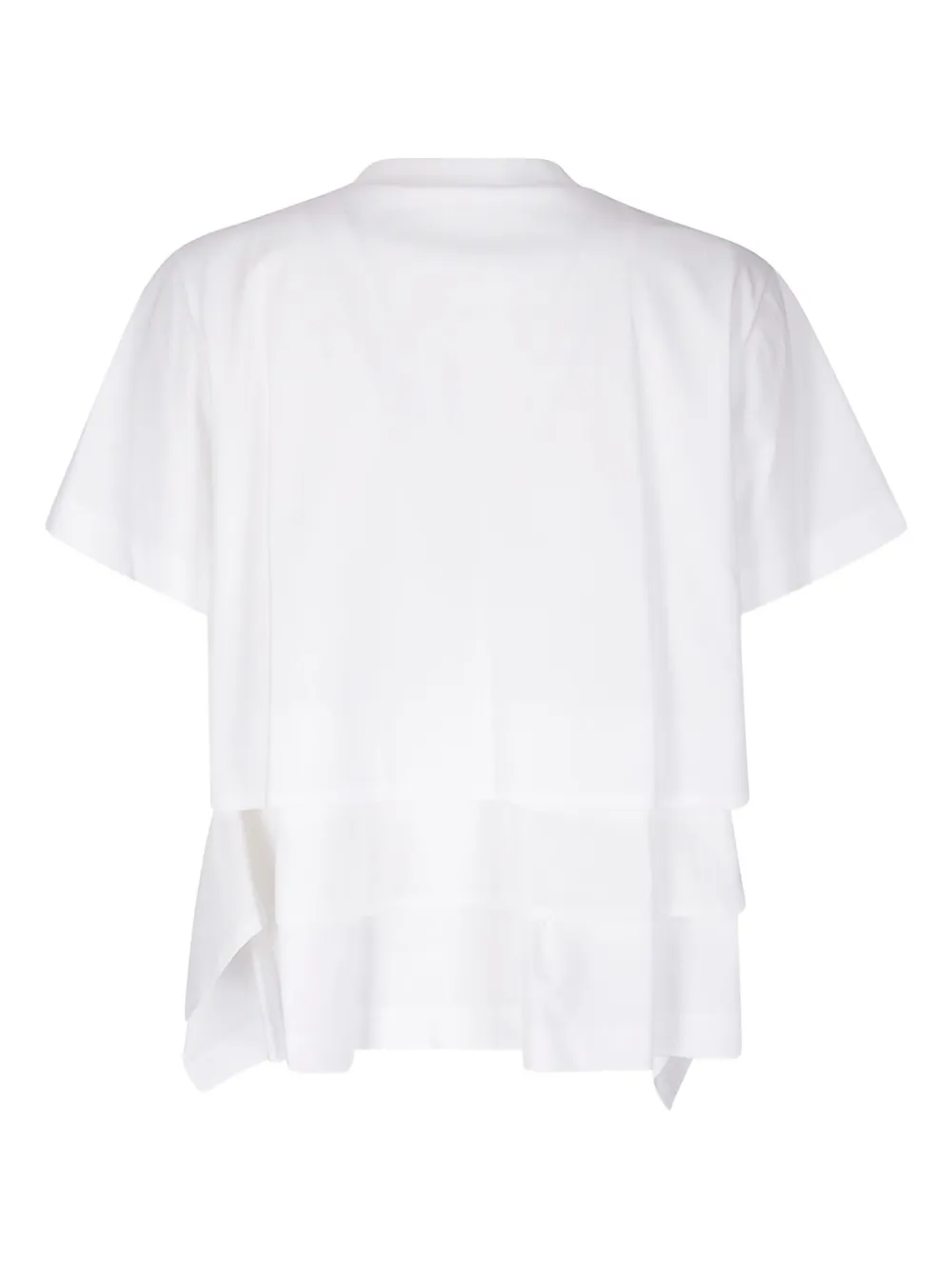 Sacai Poplin X Cotton Jersey T-shirt In White