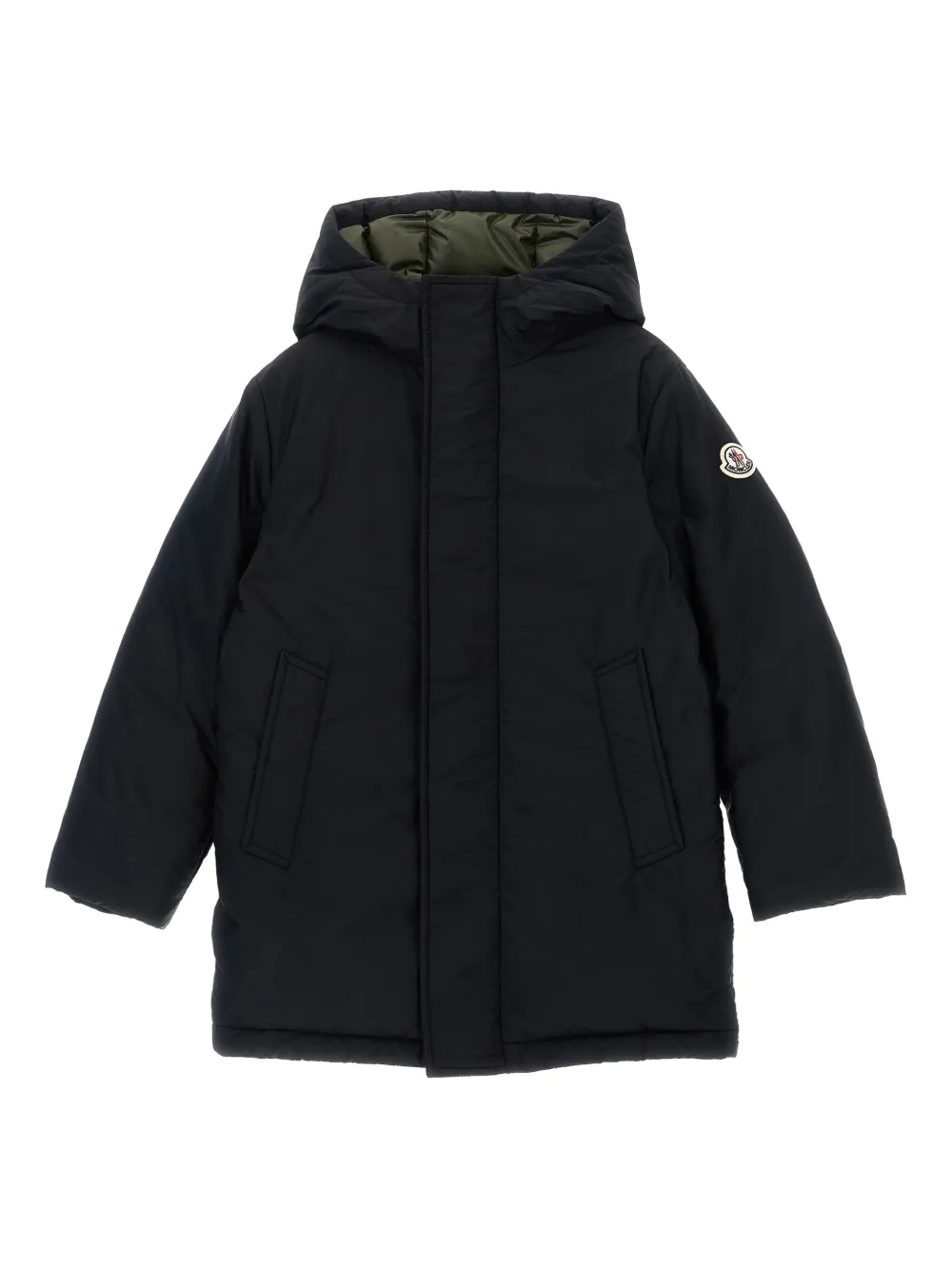 Moncler Enfant chamarra capitonada con capucha | negro | Image 1