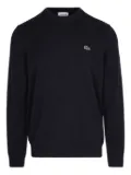 Lacoste logo-patch cotton sweater - Black