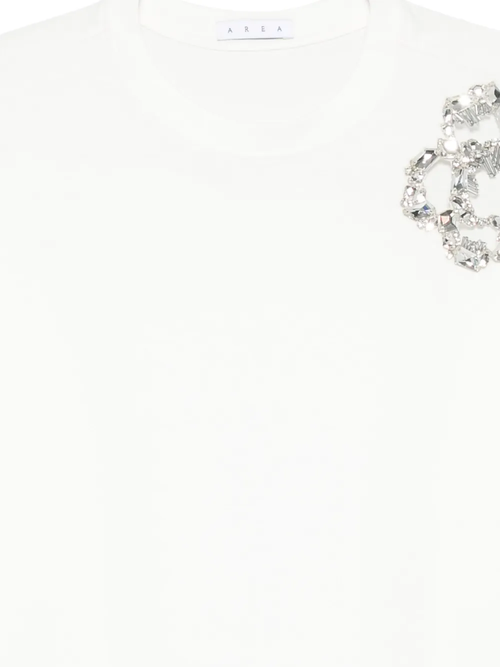 AREA T-shirt verfraaid met kristallen Wit