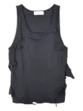 ALEXANDER DIGENOVA Taped Seam ribbed tank top - Black