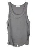 ALEXANDER DIGENOVA Taped Seam ribbed tank top - Grey
