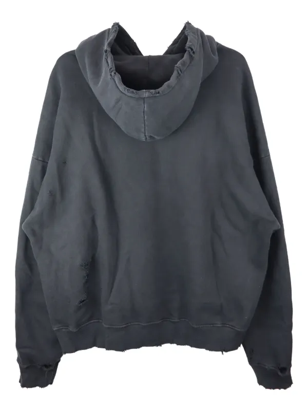 ALEXANDER DIGENOVA Slim Blonde Distressed Hoodie | Black | FARFETCH