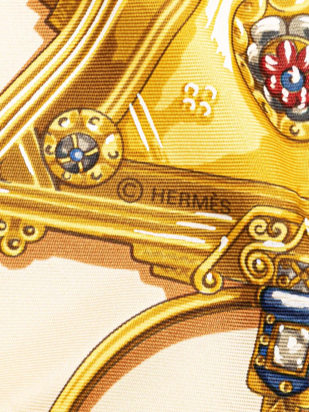 Pre-owned Hermes 20th Century Parures Des Sables Silk Scarf Scarves In Brown
