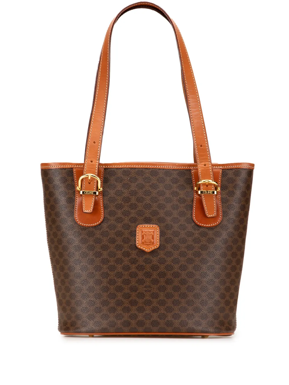 Celine Pre-Owned 1996 マカダム コーテッドキャンバス トートバッグ - ブラウン Celine Pre-Owned 1996 マカダム コーテッドキャンバス トートバッグ - ブラウン