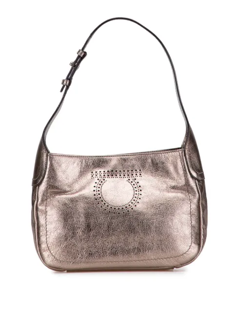 Ferragamo Pre-Owned 2010-2025 Perforated Leather Gancini shoulder bag