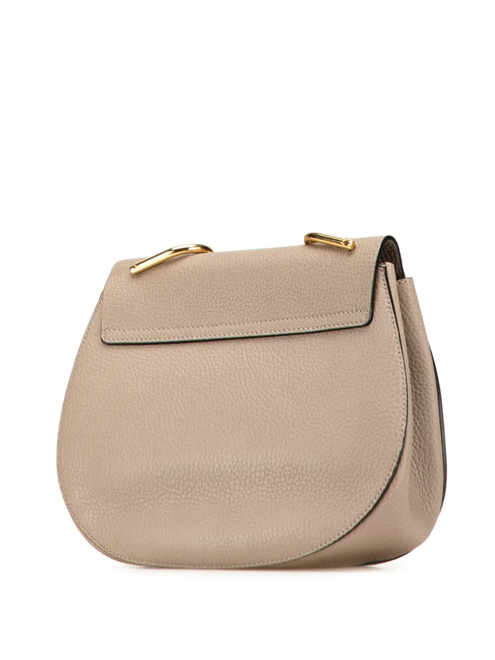 Pre-owned Chloé 2000-2002 Small Leather Drew Crossbody Bag In Brown