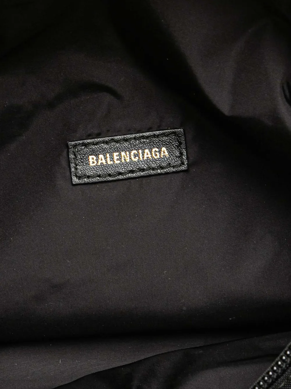 Pre-owned Balenciaga 2019 Nylon Logo Wheel Belt Bag In Black