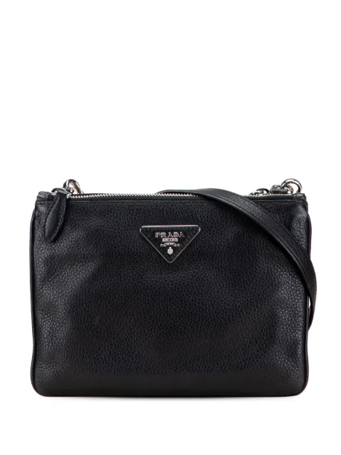 Prada Pre-Owned bolsa crossbody Vitello Phenix con cierre doble 2015-2025