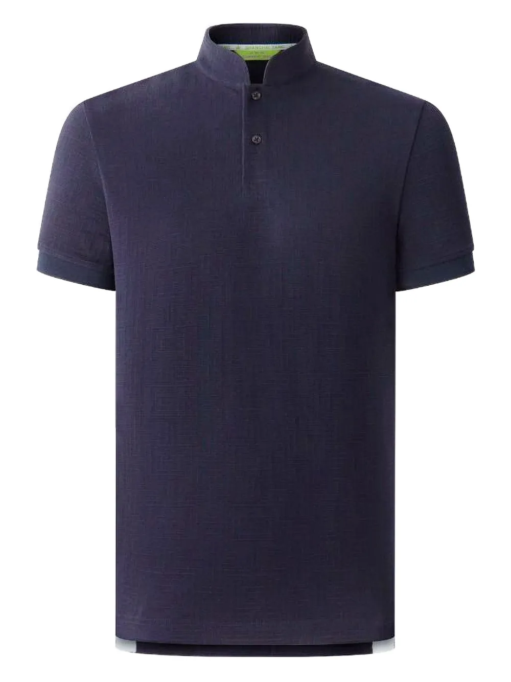 Shanghai Tang mandarin-collar cotton polo shirt | Blue | Image 1