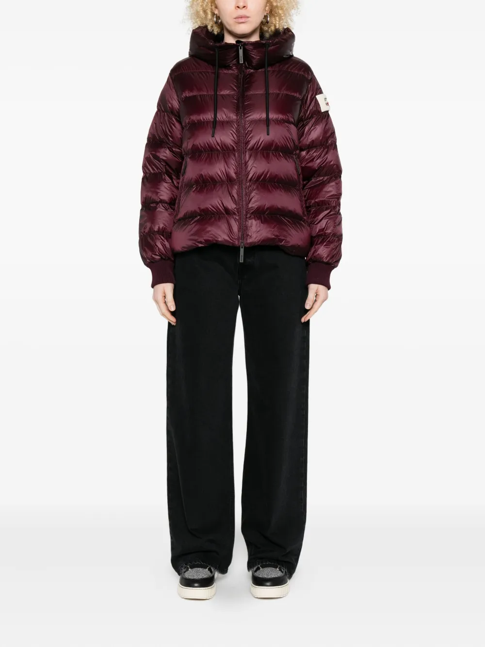 After Label Hooded Quilted Jacket In White