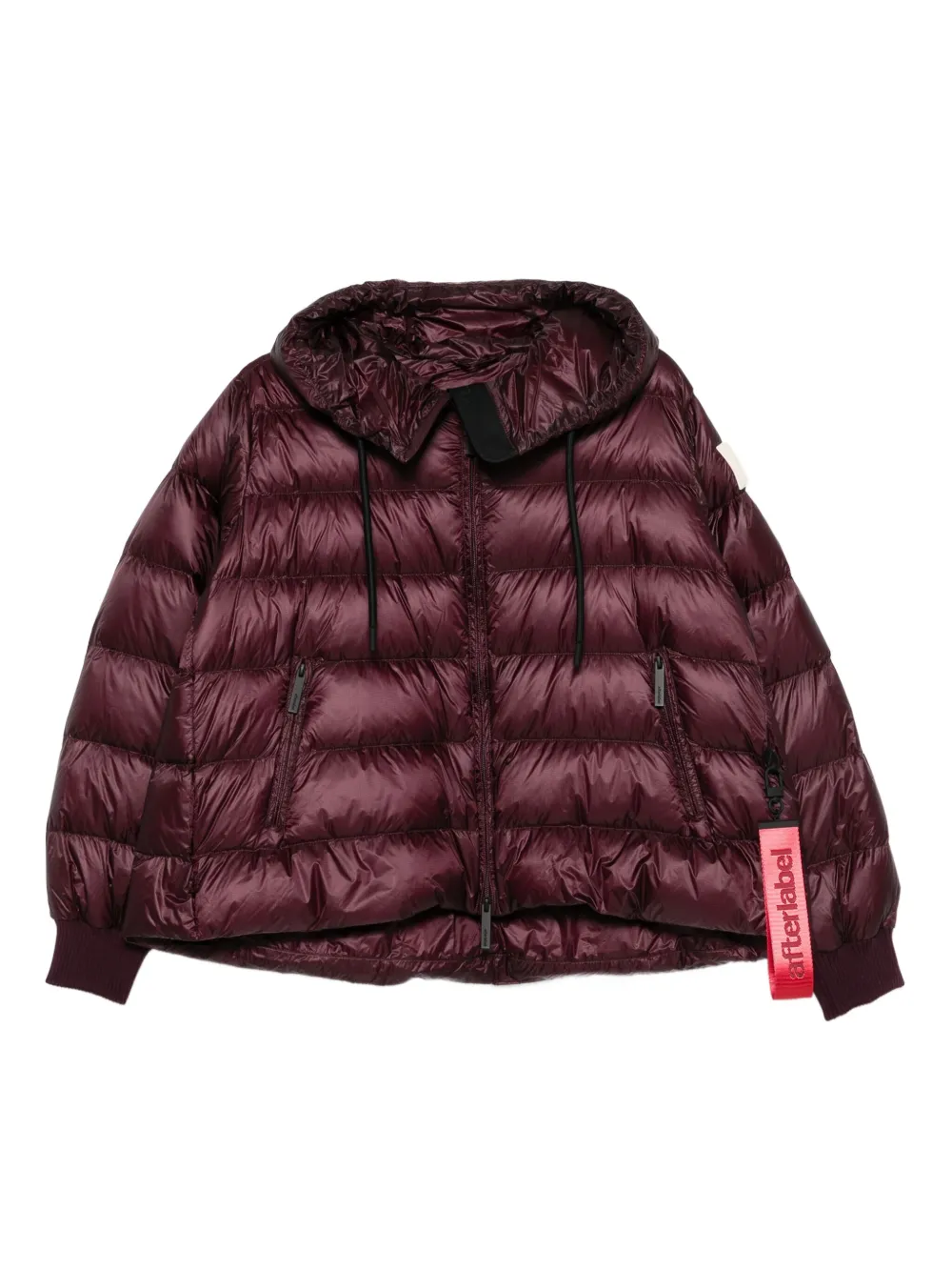 After Label Hooded Quilted Jacket In White