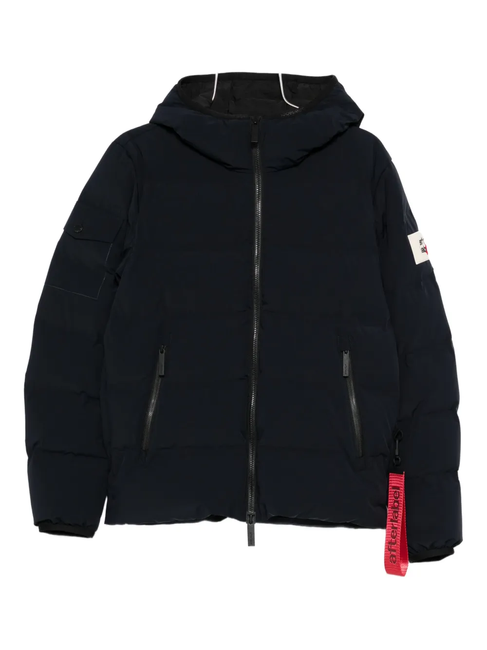 After Label Hooded Padded Jacket In Black